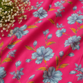 Gulabi Neel Pushp Fabric