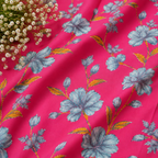 Gulabi Neel Pushp Fabric