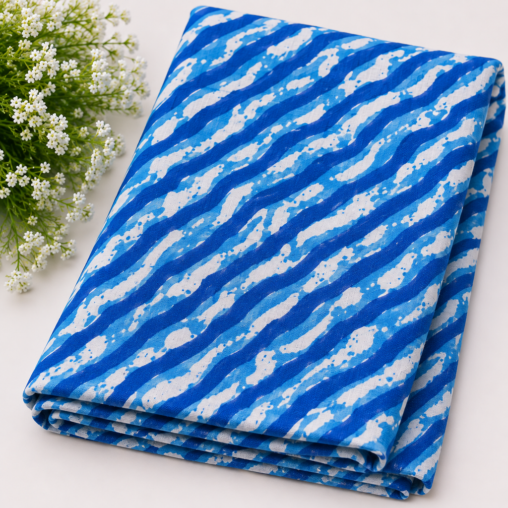 Neel Leher Indigo Fabric