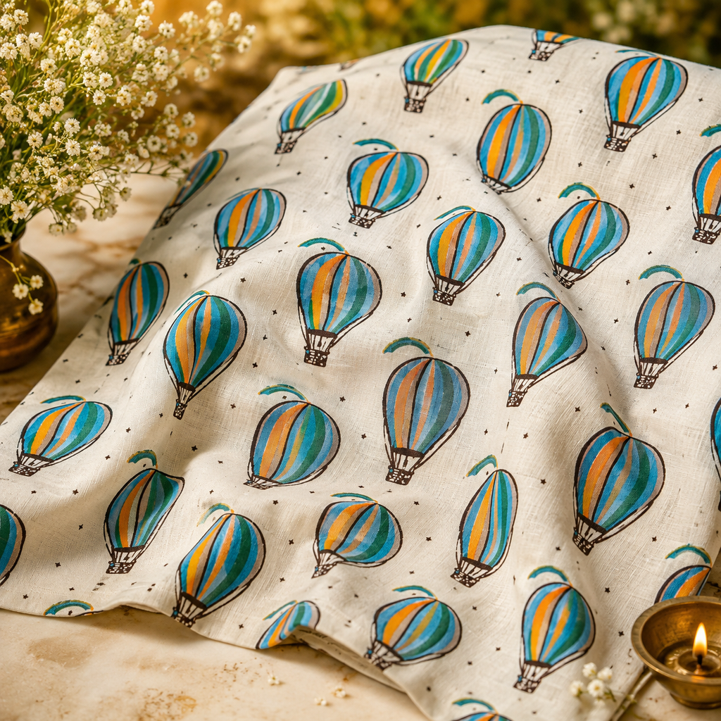 Udaan Rang Balloon Print Fabric