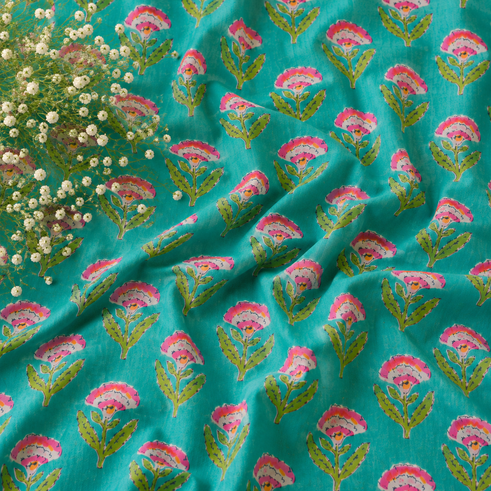 Turquoise Bloom Floral