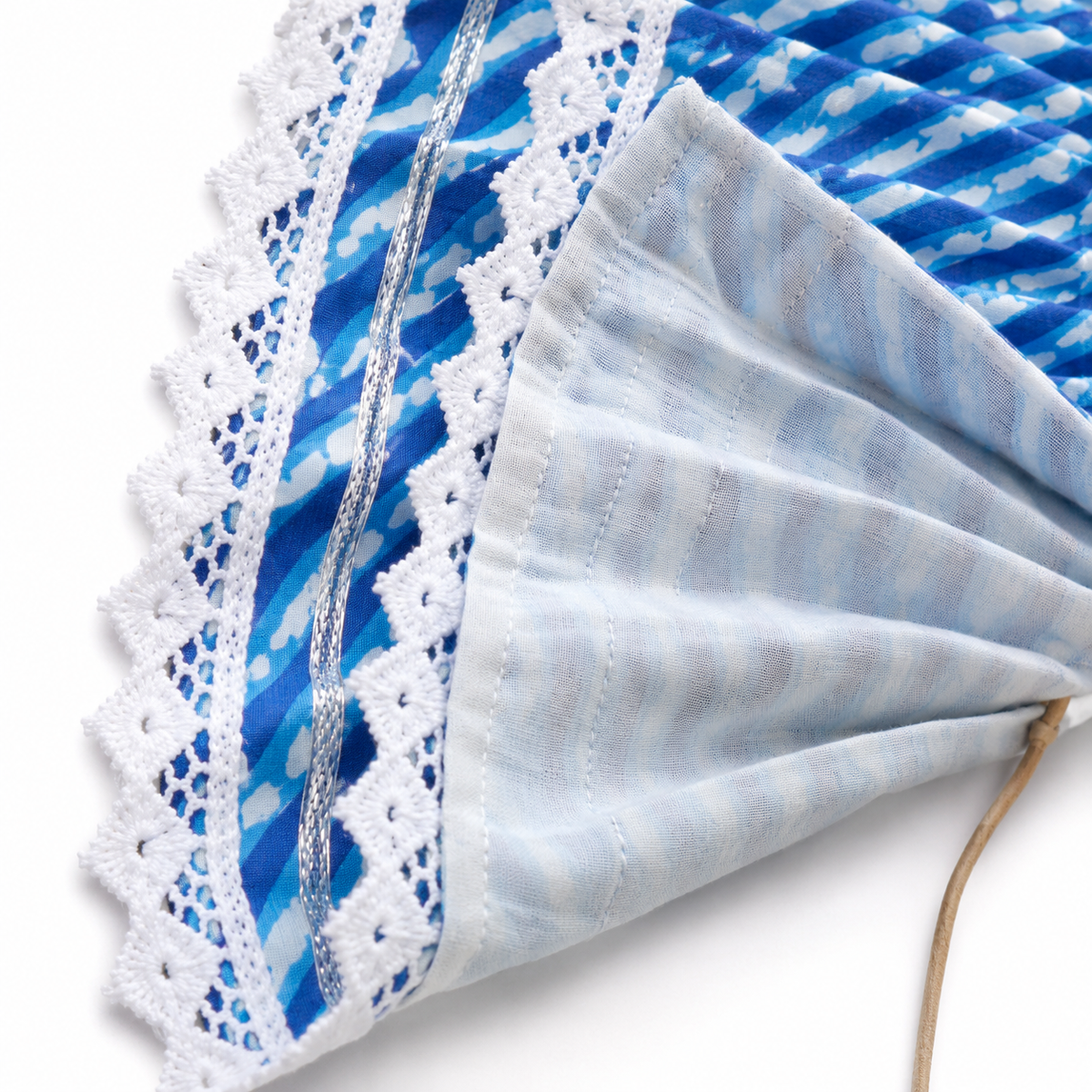 Yugal Sarkar Ji Poshak – Blue Floral Print Poshak for Radha Krishna Ji