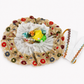 White Floral Embellished Designer Laddu Gopal Ji Poshak