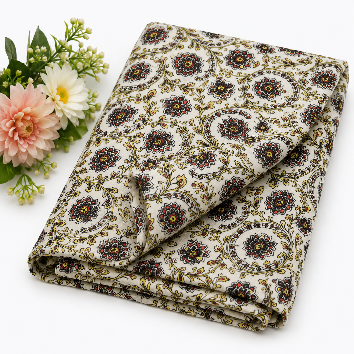 Shwet Gul Paisley Fabric