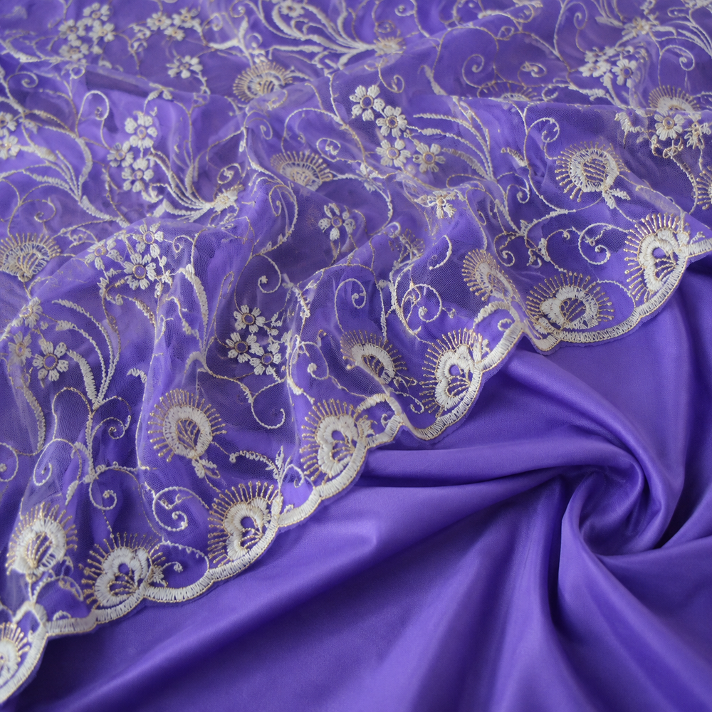 Lavender Gulab Heavy Net