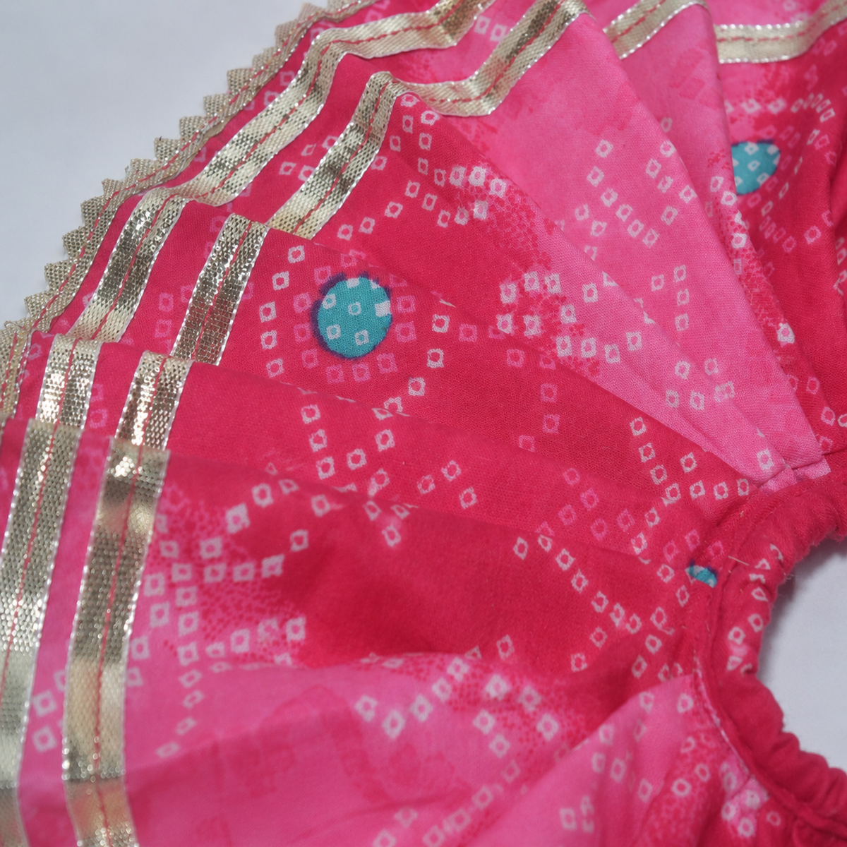 Pink Bandhani Cotton Laddu Gopal Ji Poshak