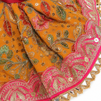 Orange & Pink Printed Designer Laddu Gopal Ji Poshak